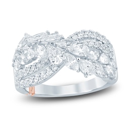 Pnina Tornai Pear-Shaped, Marquise & Round Lab-Grown Diamond Crossover Ring 2 ct tw 14K White Gold