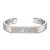 Thumbnail Image 1 of Forged by Jared Men's Cuff Bangle 18K Yellow Gold, Damascus Steel & Sterling Silver