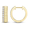Thumbnail Image 1 of Shy Creation Diamond Ribbed Hoop Earrings 1/3 ct tw 14K Yellow Gold J-SC22009148