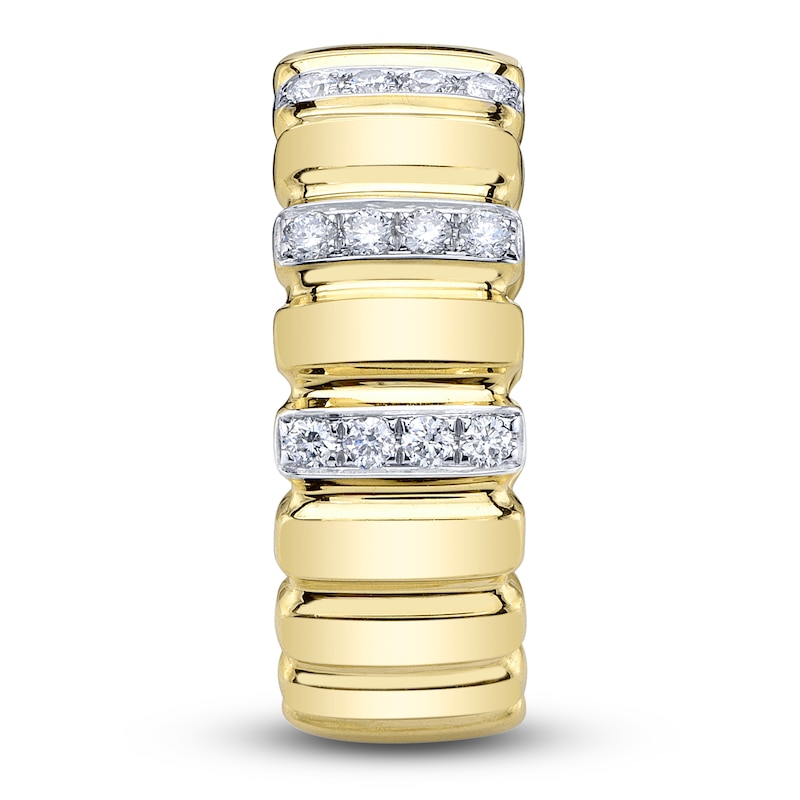 Main Image 2 of Shy Creation Diamond Grooved Ring 1/3 ct tw 14K Yellow Gold SC22009228V3RDZ7