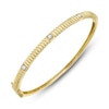 Thumbnail Image 1 of Shy Creation Diamond Grooved Slim Bangle Bracelet 1/8 ct tw 14K Yellow Gold J-SC22009466ZS