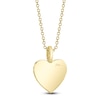 Thumbnail Image 2 of Shy Creation Diamond Accent Textured Heart Necklace 14K Yellow Gold 18" J-SC22009478RD