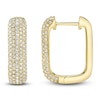Thumbnail Image 1 of Shy Creation Diamond Rectangle Hoop Earrings 1/2 ct tw 14K Yellow Gold J-SC22009500H0.65
