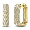 Thumbnail Image 2 of Shy Creation Diamond Rectangle Hoop Earrings 1/2 ct tw 14K Yellow Gold J-SC22009500H0.65