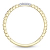 Thumbnail Image 3 of Shy Creation Multi-Diamond Rectangle Ribbed Ring 1/20 ct tw 14K Yellow Gold J-SC22009541RD