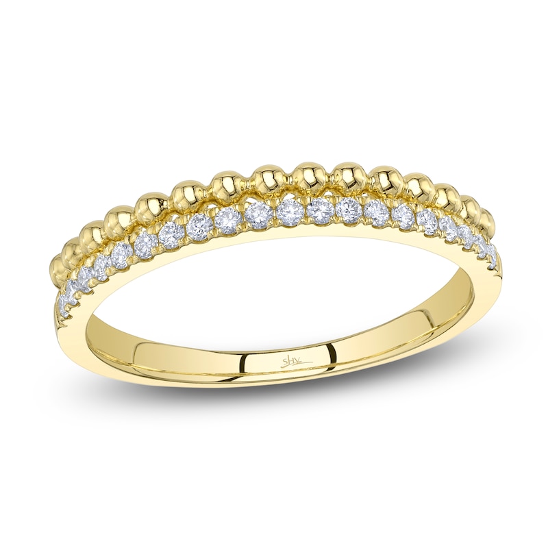 Main Image 1 of Shy Creation Diamond Beaded Ring 1/8 ct tw 14K Yellow Gold J-SC22005647