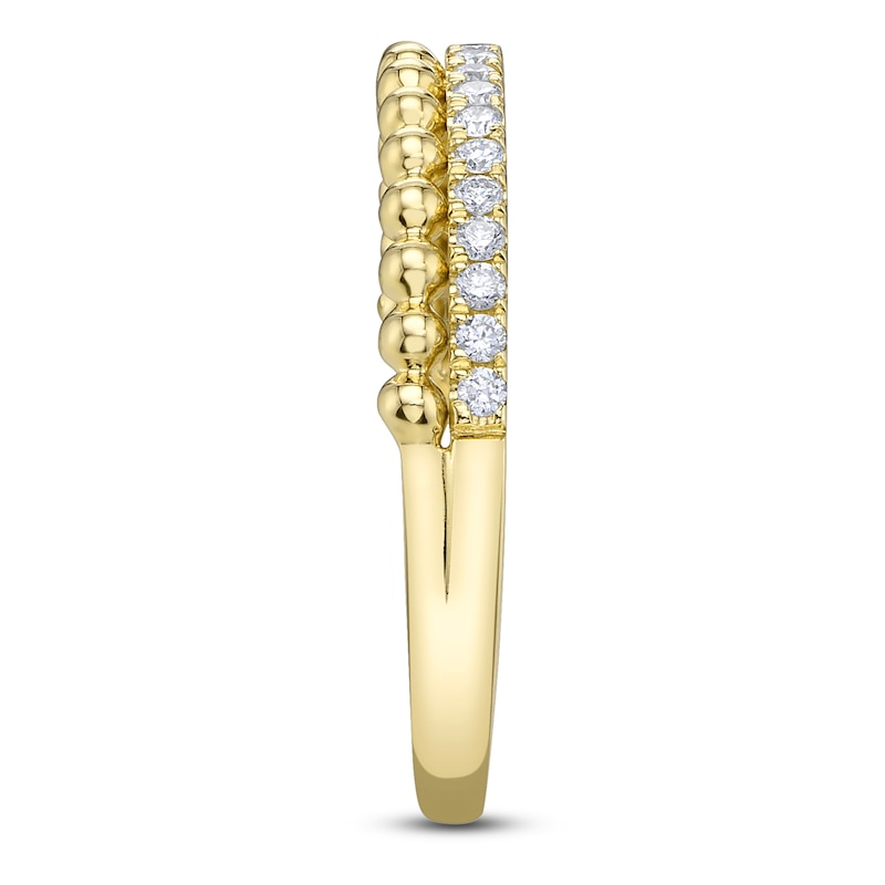 Main Image 2 of Shy Creation Diamond Beaded Ring 1/8 ct tw 14K Yellow Gold J-SC22005647