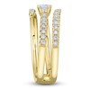 Thumbnail Image 2 of Shy Creation Emerald-Cut Diamond Spiral Ring 7/8 ct tw 14K Yellow Gold SC22007592Z7