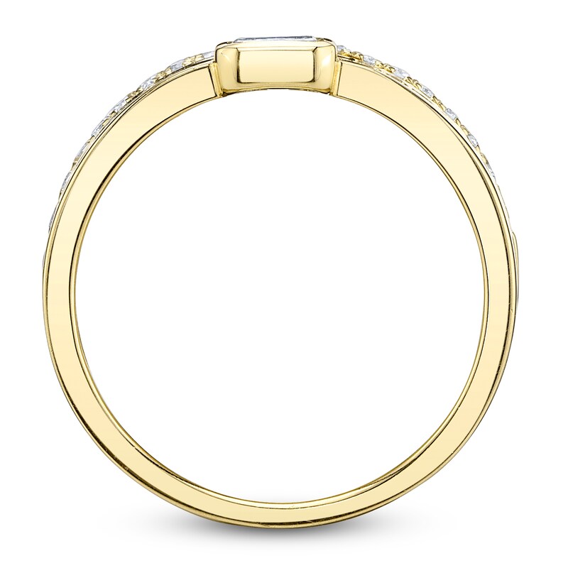 Main Image 3 of Shy Creation Emerald-Cut Diamond Bezel-Set Ring 1/3 ct tw 14K Yellow Gold SC22008536Z7