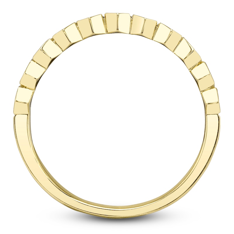 Main Image 2 of Shy Creation Baguette-Cut Diamond Hexagon Ring 5/8 ct tw 14K Yellow Gold SC22008782Z7