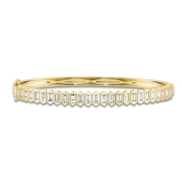 Shy Creation Baguette-Cut Diamond Hexagon Link Bangle Bracelet 1-5/8 ct tw 14K Yellow Gold J-SC22008788ZS