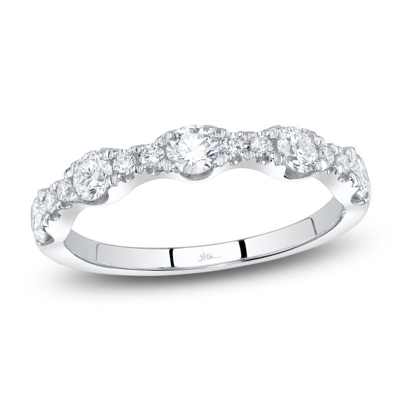 Main Image 1 of Shy Creation Diamond Scalloped Ring 3/4 ct tw 14K White Gold SC22008802BDV2Z7