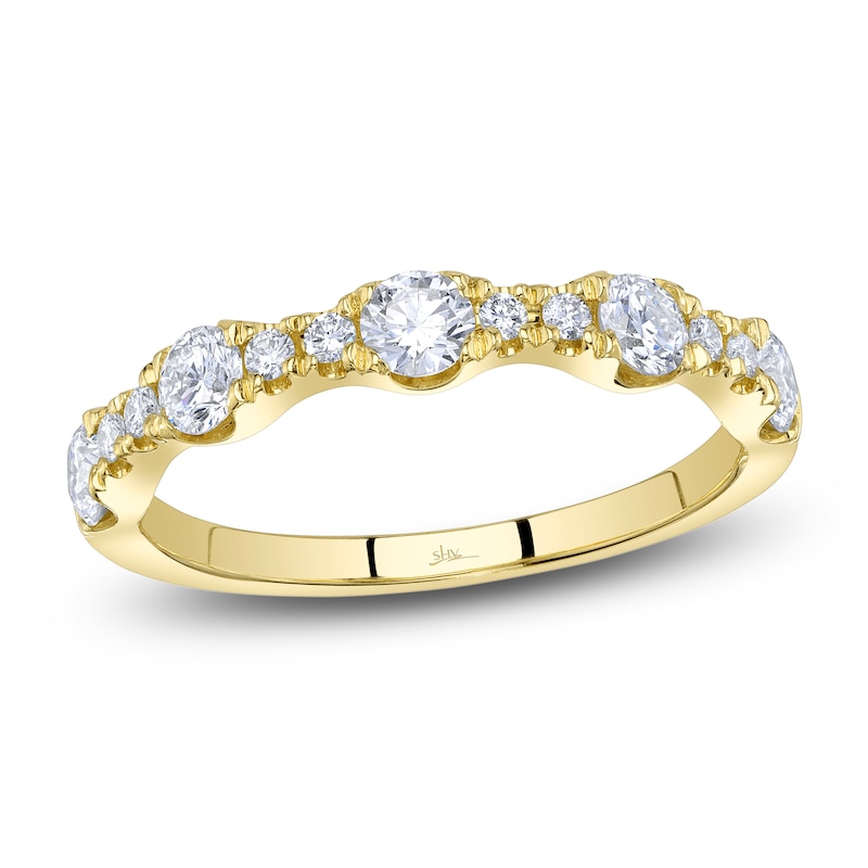 Main Image 1 of Shy Creation Diamond Scalloped Ring 3/4 ct tw 14K Yellow Gold SC22008803BDV2Z7