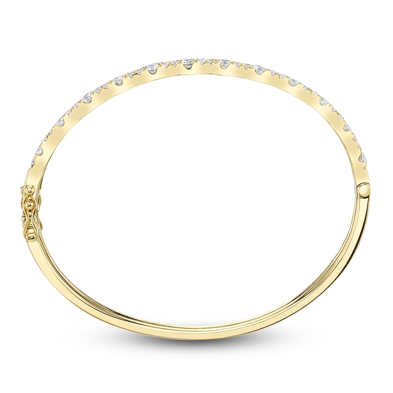 Main Image 2 of Shy Creation Diamond Scalloped Bangle Bracelet 1-1/4 ct tw 14K Yellow Gold J-SC22008806ZS