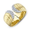 Thumbnail Image 2 of Shy Creation Diamond Grooved Cuff Ring 1/5 ct tw 14K Yellow Gold SC22008908RDZ7