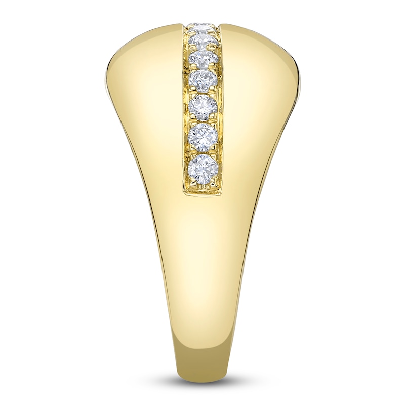 Main Image 2 of Shy Creation Diamond Domed Ring 3/8 ct tw 14K Yellow Gold SC22009076Z7