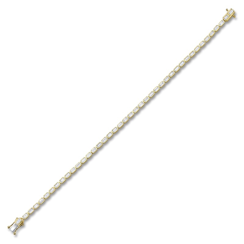 Main Image 1 of Shy Creation Baguette-Cut Diamond Bezel-Set Bracelet 2 ct tw 14K Yellow Gold 7" J-SC22009085