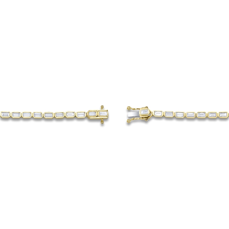 Main Image 2 of Shy Creation Baguette-Cut Diamond Bezel-Set Bracelet 2 ct tw 14K Yellow Gold 7" J-SC22009085