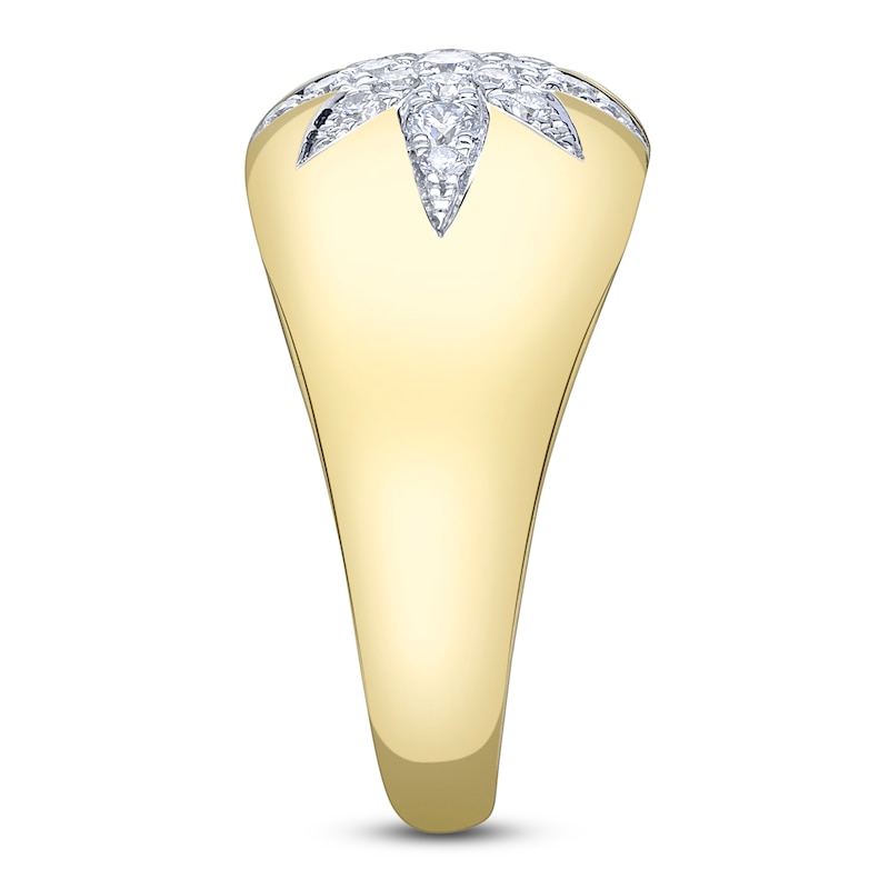 Main Image 2 of Shy Creation Diamond Star Domed Ring 1/3 ct tw 14K Yellow Gold SC22009103RDZ7
