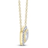 Thumbnail Image 2 of Shy Creation Baguette & Round-Cut Multi-Diamond Octagon Necklace 3/8 ct tw 14K Yellow Gold 18" J-SC22009199RD