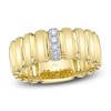 Thumbnail Image 1 of Shy Creation Diamond Ribbed Ring 1/20 ct tw 14K Yellow Gold SC22009228V2RDZ7