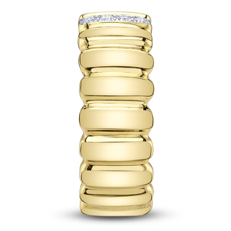Main Image 2 of Shy Creation Diamond Ribbed Ring 1/20 ct tw 14K Yellow Gold SC22009228V2RDZ7