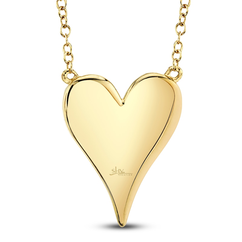 Main Image 3 of Shy Creation Diamond Heart Necklace 1/5 ct tw 14K Yellow Gold 18" SC55002005