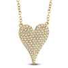Thumbnail Image 4 of Shy Creation Diamond Heart Necklace 1/5 ct tw 14K Yellow Gold 18" SC55002005