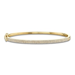 Shy Creation Diamond Bangle Bracelet 1/2 ct tw 14K Yellow Gold J-SC55002256ZS