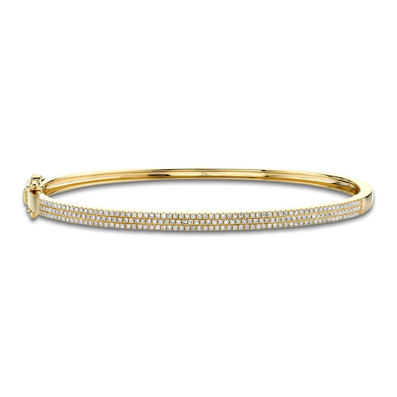 Main Image 1 of Shy Creation Diamond Bangle Bracelet 1/2 ct tw 14K Yellow Gold J-SC55002256ZS