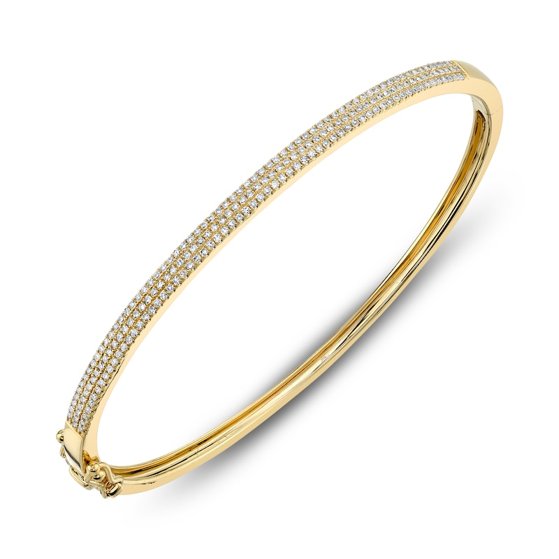 Main Image 2 of Shy Creation Diamond Bangle Bracelet 1/2 ct tw 14K Yellow Gold J-SC55002256ZS