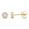 Thumbnail Image 1 of Shy Creation Diamond Halo Stud Earrings 1/5 ct tw 14K Yellow Gold J-SC55002600