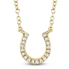 Thumbnail Image 1 of Shy Creation Diamond Horseshoe Necklace 1/20 ct tw 14K Yellow Gold 18" J-SC55002924