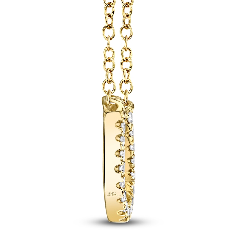 Main Image 2 of Shy Creation Diamond Horseshoe Necklace 1/20 ct tw 14K Yellow Gold 18" J-SC55002924
