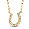 Thumbnail Image 4 of Shy Creation Diamond Horseshoe Necklace 1/20 ct tw 14K Yellow Gold 18" J-SC55002924