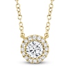 Thumbnail Image 1 of Shy Creation Diamond Halo Necklace 1/5 ct tw 14K Yellow Gold 18" J-SC55005793