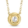 Thumbnail Image 3 of Shy Creation Diamond Halo Necklace 1/5 ct tw 14K Yellow Gold 18" J-SC55005793