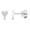 Thumbnail Image 1 of Shy Creation Diamond Heart Stud Earrings 1/15 ct tw 14K White Gold J-SC55006717