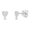 Thumbnail Image 2 of Shy Creation Diamond Heart Stud Earrings 1/15 ct tw 14K White Gold J-SC55006717