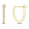Thumbnail Image 1 of Shy Creation Diamond Angled Hoop Earrings 1/8 ct tw 14K Yellow Gold J-SC22005491