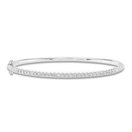 Shy Creation Diamond Bangle Bracelet 7/8 ct tw 14K White Gold J-SC22005521ZS