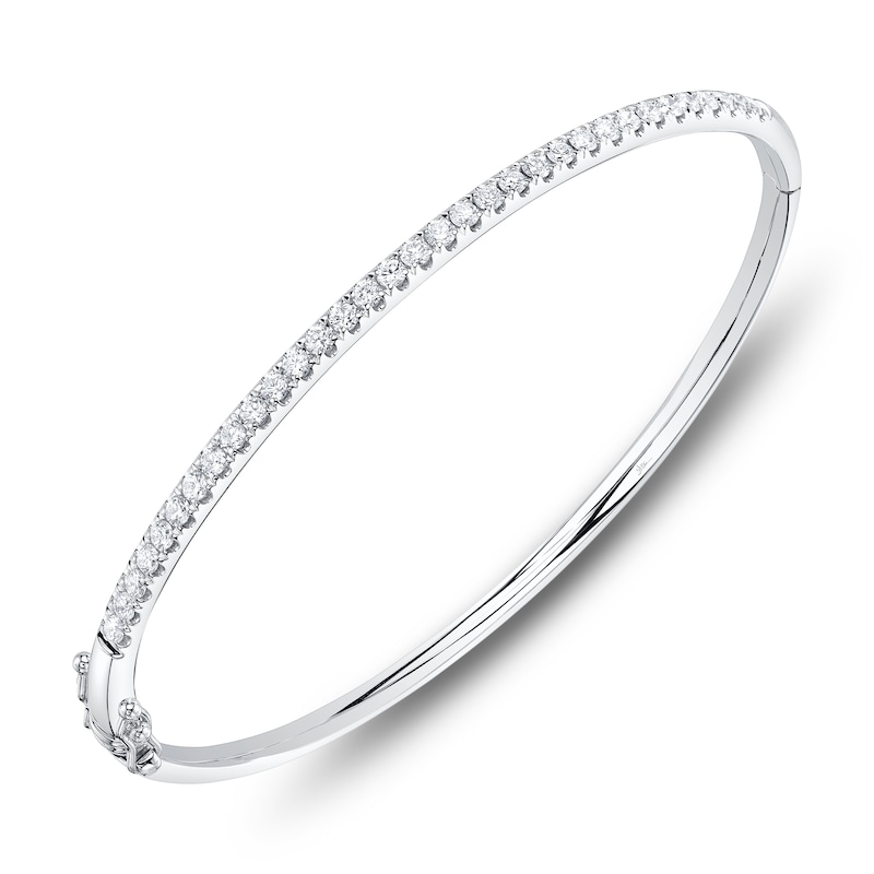 Main Image 2 of Shy Creation Diamond Bangle Bracelet 7/8 ct tw 14K White Gold J-SC22005521ZS