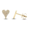 Thumbnail Image 1 of Shy Creation Diamond Heart Stud Earrings 1/8 ct tw 14K Yellow Gold J-SC55006929