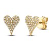 Thumbnail Image 2 of Shy Creation Diamond Heart Stud Earrings 1/8 ct tw 14K Yellow Gold J-SC55006929