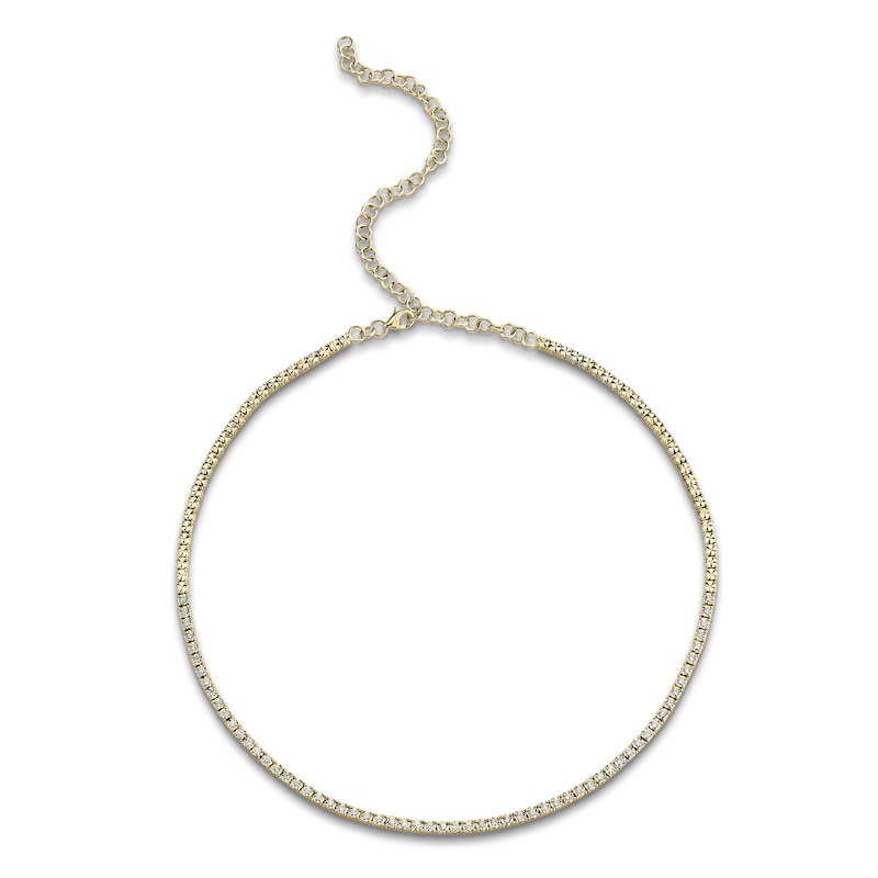 Main Image 1 of Shy Creation Diamond Necklace 7/8 ct tw 14K Yellow Gold 18" J-SC55009470