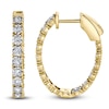 Thumbnail Image 1 of Shy Creation Diamond Inside Out Oval Hoop Earrings 7/8 ct tw 14K Yellow Gold J-SC55009479