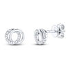 Thumbnail Image 1 of Shy Creation Linked Circle Stud Earrings 1/15 ct tw 14K White Gold J-SC55009821