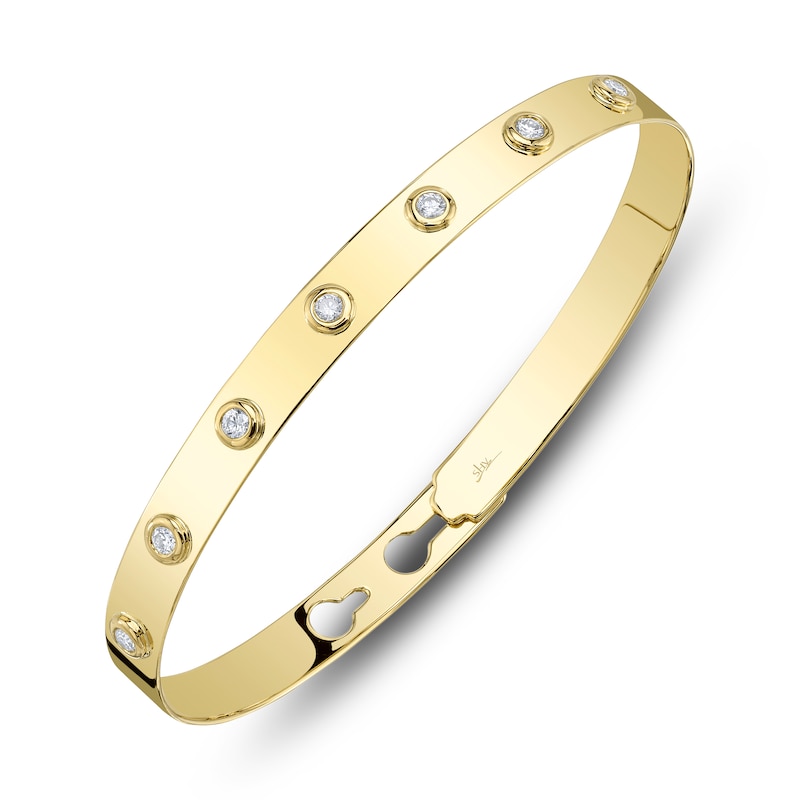 Main Image 1 of Shy Creation Diamond Bezel-Set Bangle Bracelet 1/3 ct tw 14K Yellow Gold J-SC55020133ZS