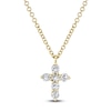 Thumbnail Image 1 of Shy Creation Diamond Cross Necklace 1/5 ct tw 14K Yellow Gold 18" J-SC55021394