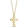 Thumbnail Image 3 of Shy Creation Diamond Cross Necklace 1/5 ct tw 14K Yellow Gold 18" J-SC55021394